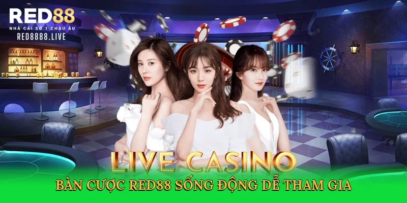 Bàn cược Red88 sống động dễ tham gia